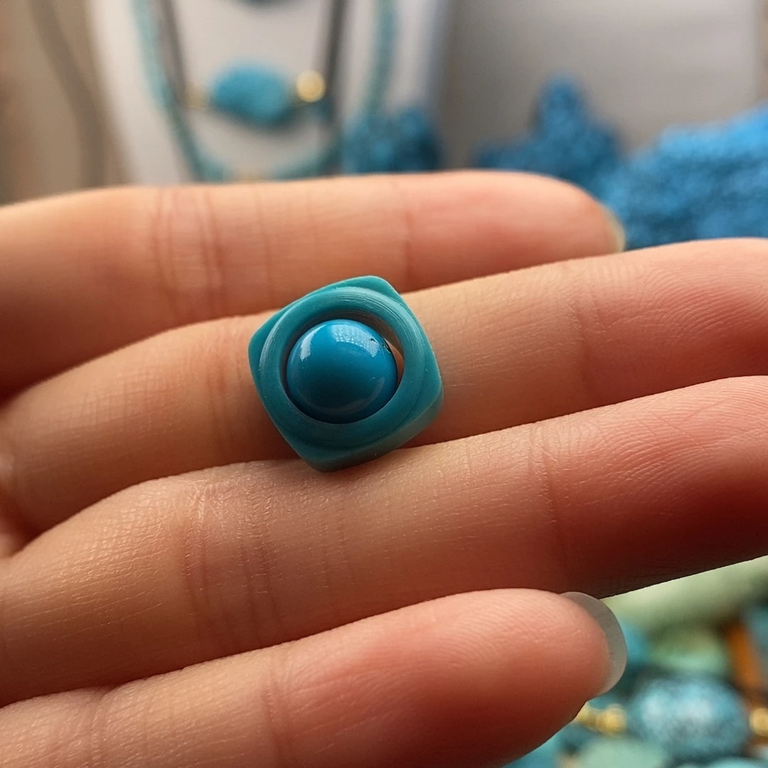 绿松石未镶嵌珠宝半成品