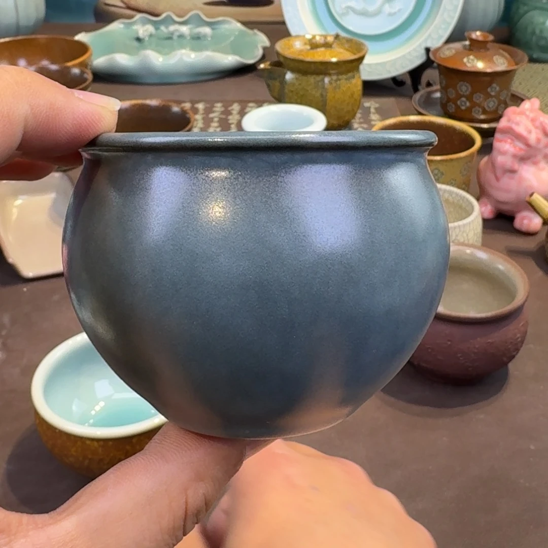 杯阿*龙泉青瓷茶具微瑕