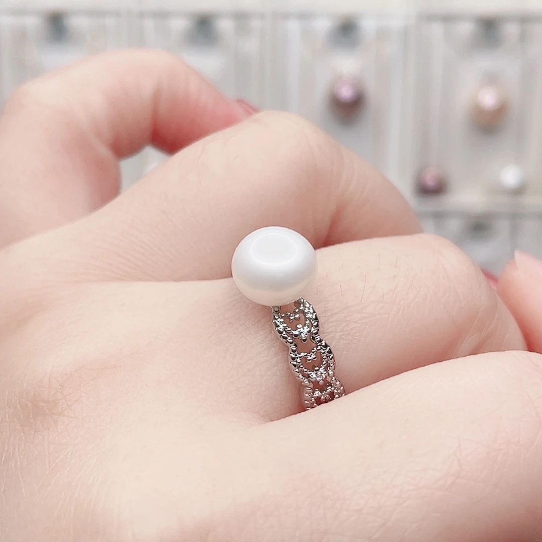 合金淡水珍珠吊坠(赠链)