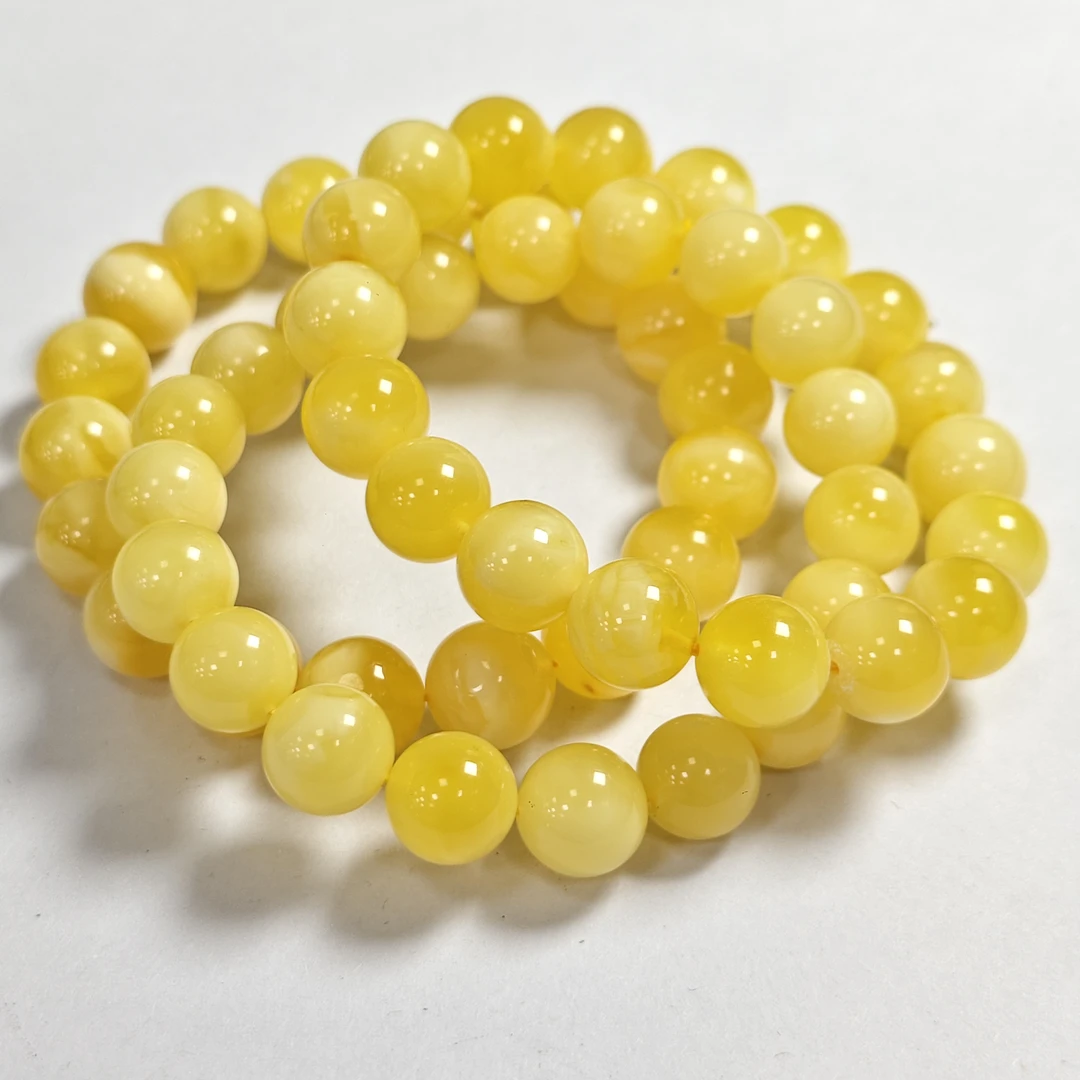 【书记甄选】天然蜜蜡单圈手链 多样性发一件 约10mm 7474LF