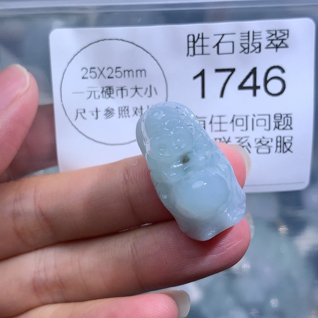 翡翠未镶嵌颈饰1746。