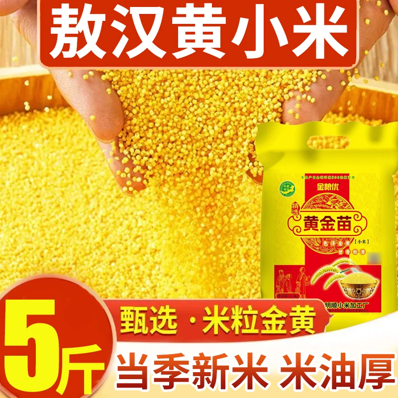 【5斤】敖汉黄小米内蒙赤峰小黄米软糯早餐新米熬粥油厚五谷杂粮