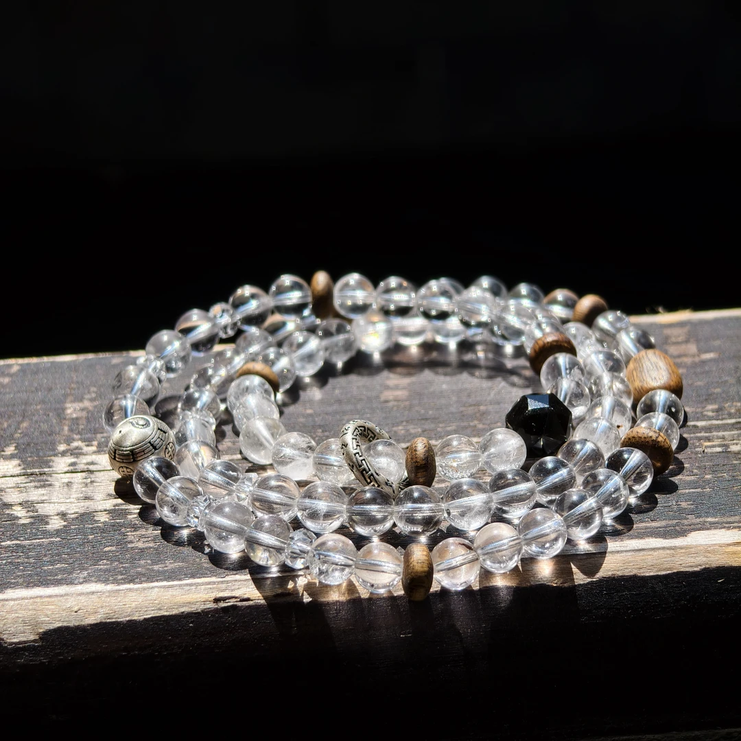 锦月【太乙】赫尔基蒙油胆闪灵钻奇楠沉香黑碧玺手串 多样性发一