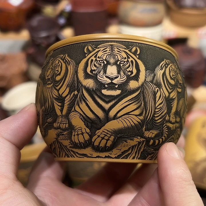 紫砂茶杯宜兴紫砂主人杯