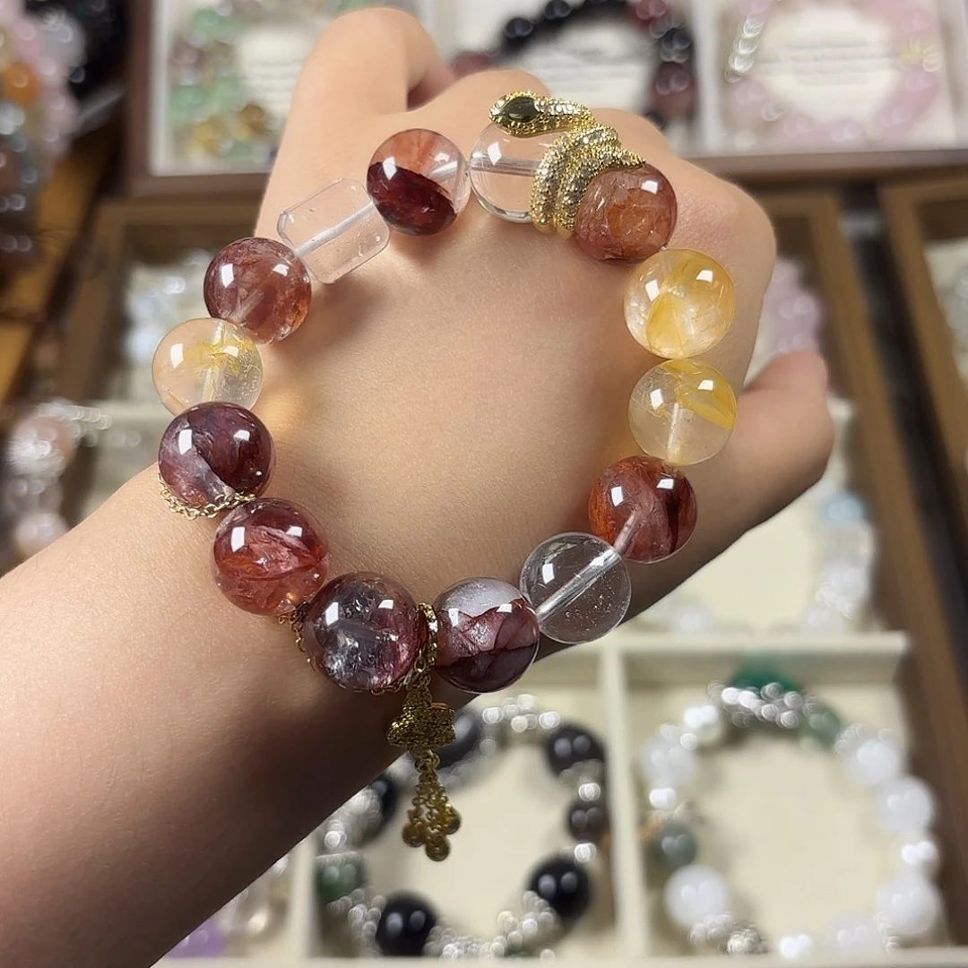 水晶手链合金胶花