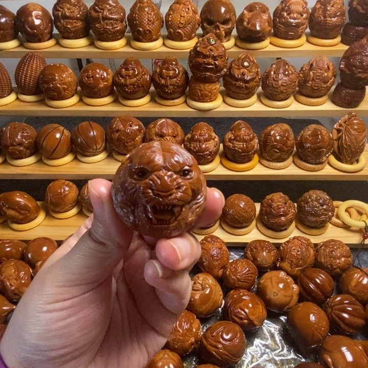 橄榄核吊坠巴西进口大橄榄虎