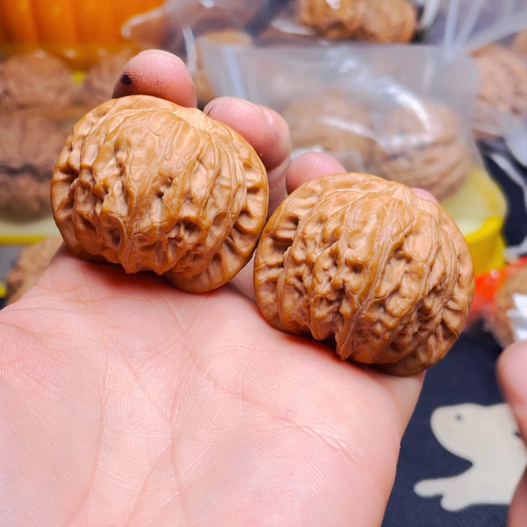 文玩核桃吊坠战鼓一对