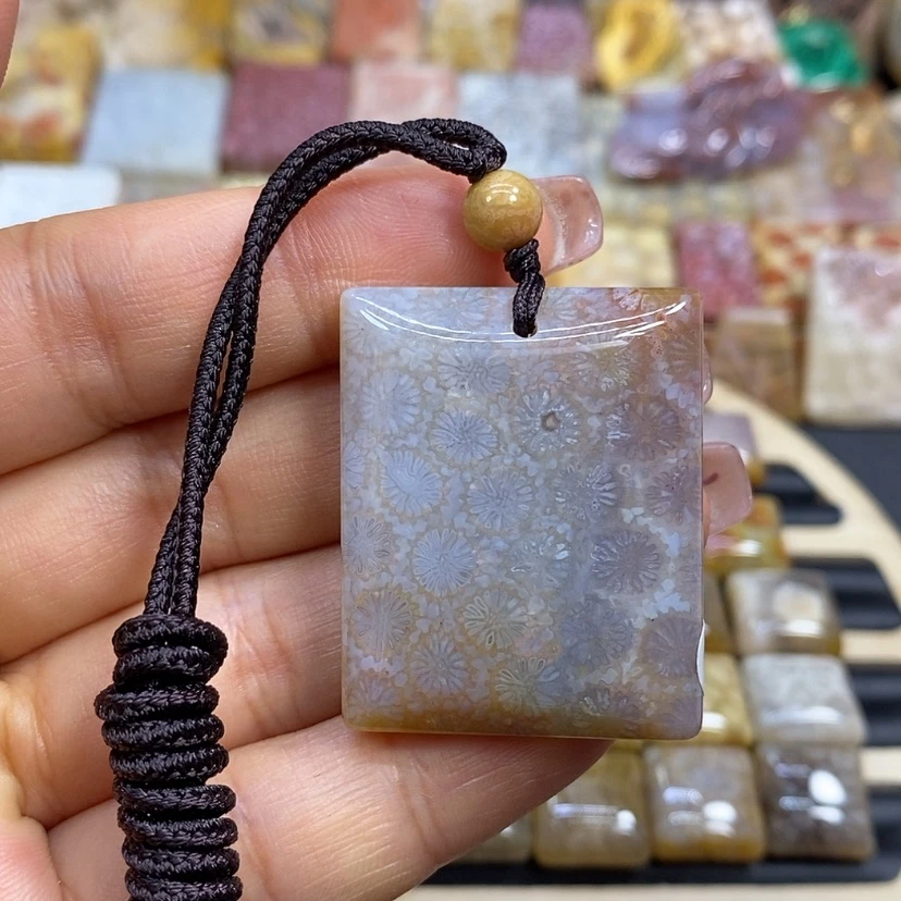 【闪购商品】硅化珊瑚（珊瑚玉）颈饰未镶嵌K40