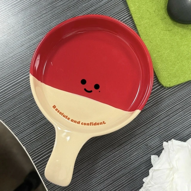 莎头周边5114孙颖莎王楚钦可爱笑脸陶瓷手柄碗泡面 麺碗高温周边