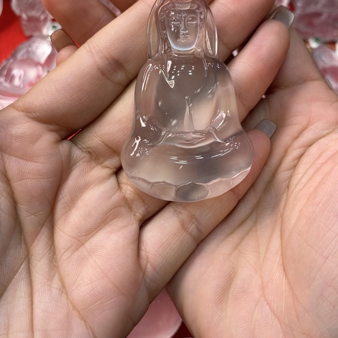 雨***栏石英质玉未镶嵌吊坠