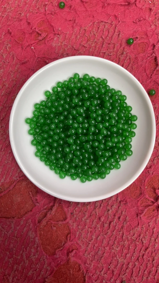 天然珠宝玉石 冰阳绿散珠 Y277 4MM 108颗（赠弹力绳）