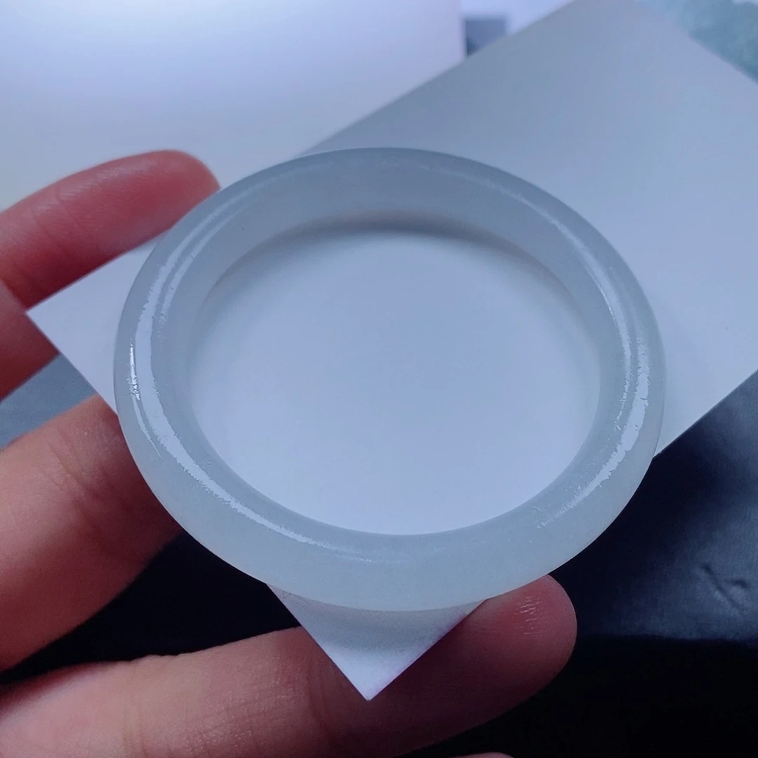 定制翡翠未镶嵌翡翠41.8圈口童镯