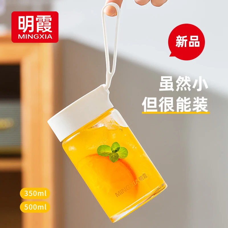 玻璃杯高颜值水杯2025新款女生漂亮带盖耐高温牛奶豆浆咖啡杯子