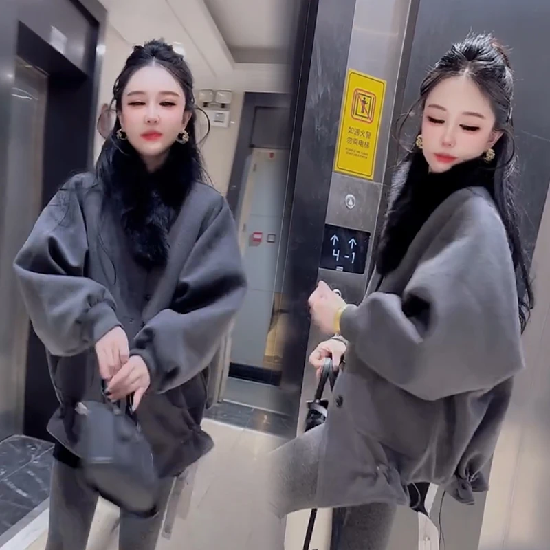 2025秋冬新款时尚显瘦气质网红高档洋气女高级百搭宽松大码外套潮