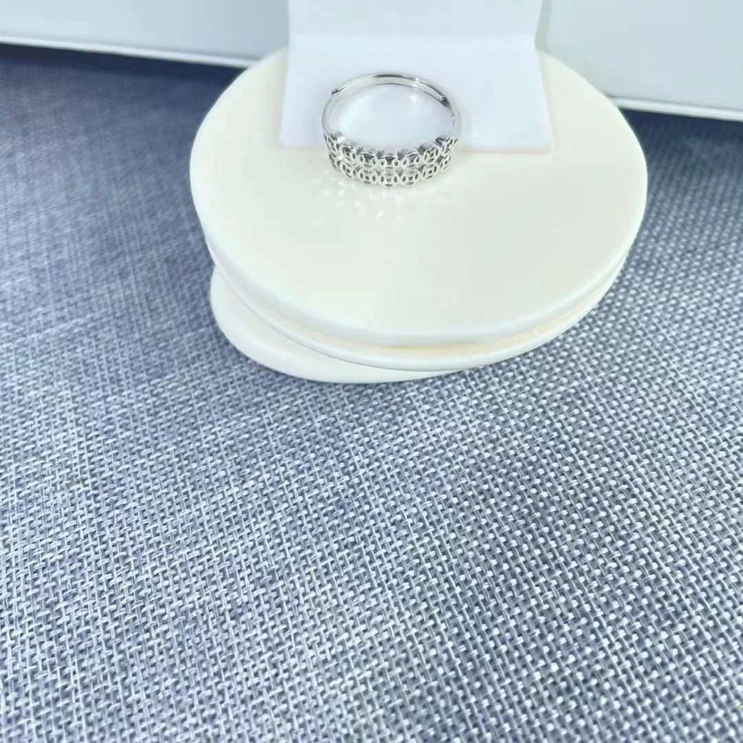 PT950 铂金戒指  双排铜钱  简约时尚  S 53221