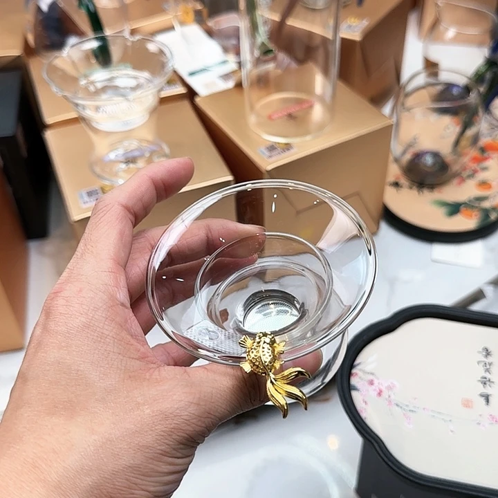 禾器金鱼茶漏不锈钢