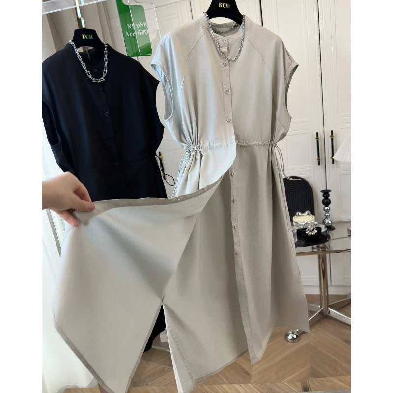 YI829新款韩版淑女气质连衣裙宽松休闲时尚潮流坎肩背心长裙夏季