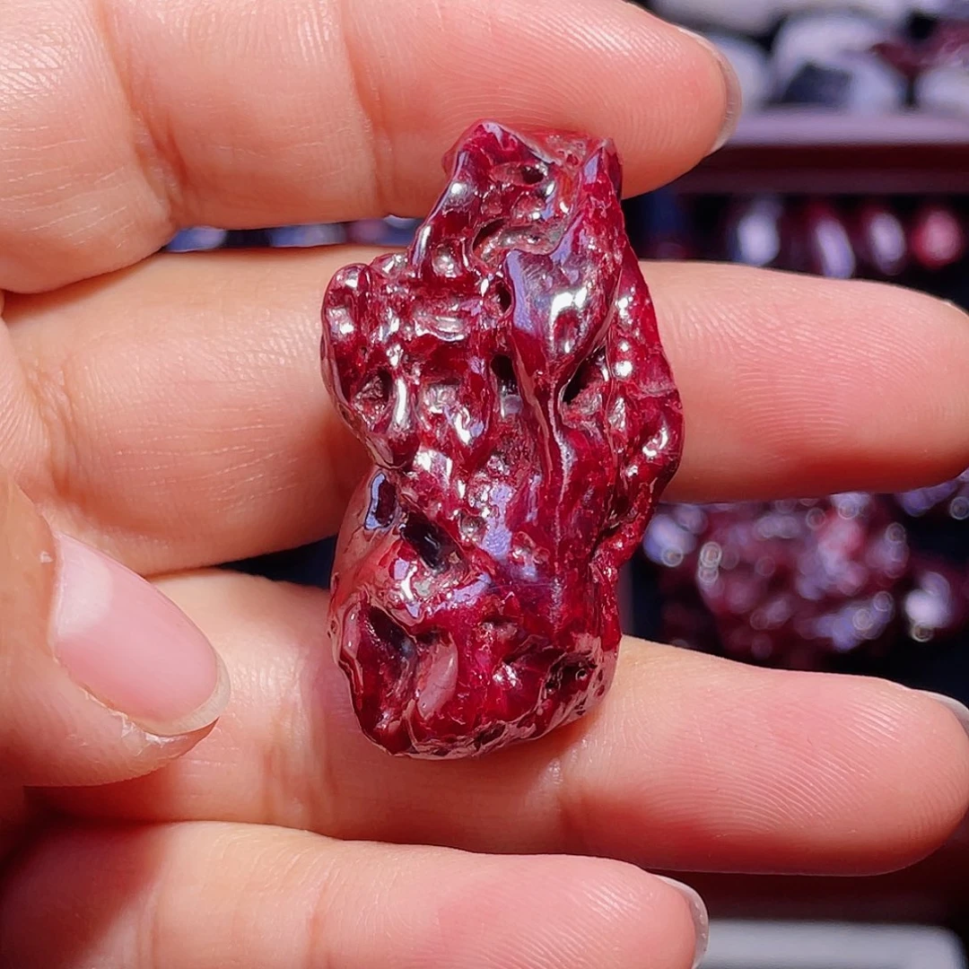 6***6天然辰砂朱砂吊坠