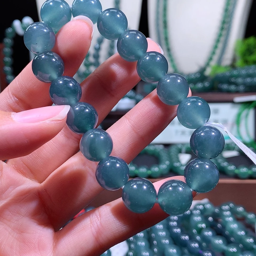 翡翠未镶嵌手链天然a货翡翠手串12