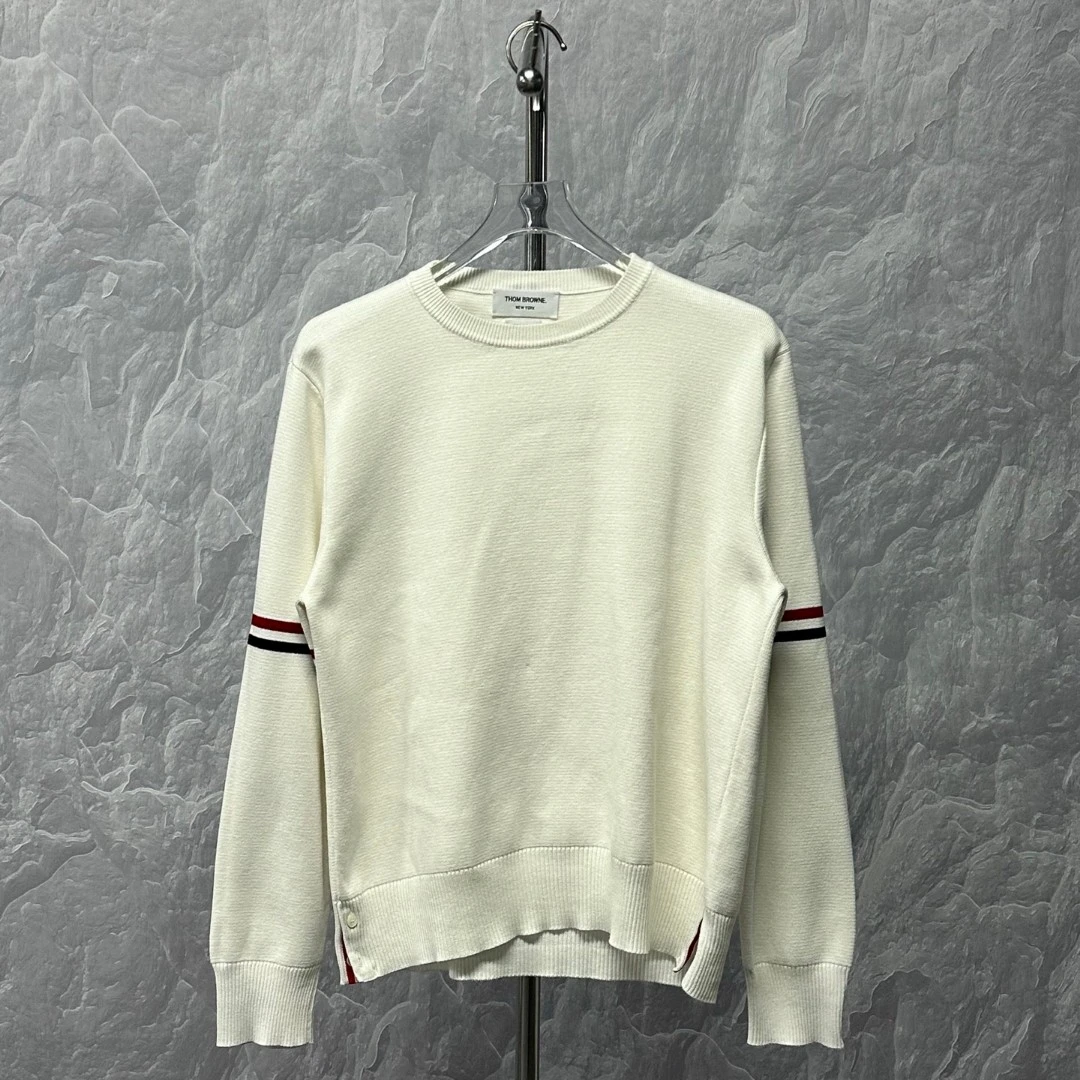 未使用 THOMBROWNE 条纹圆领针织卫衣 3码 J00792