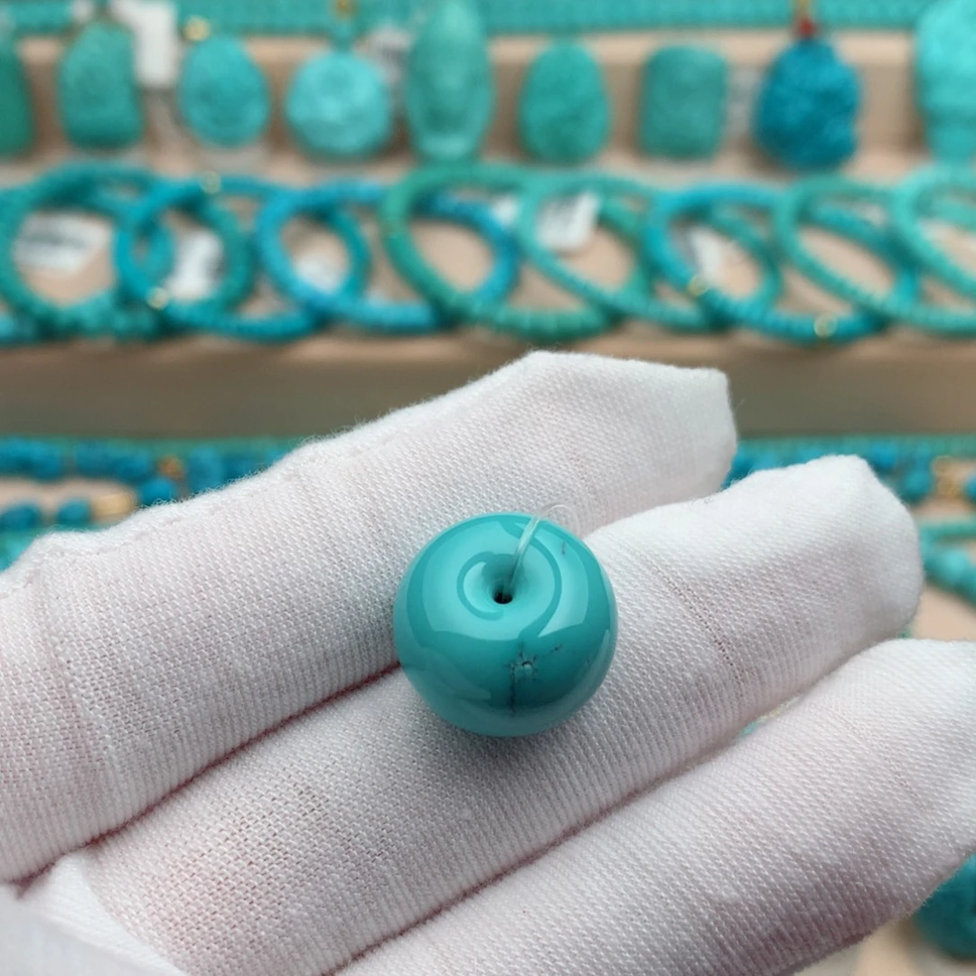 绿松石未镶嵌珠宝奇石15.5mm