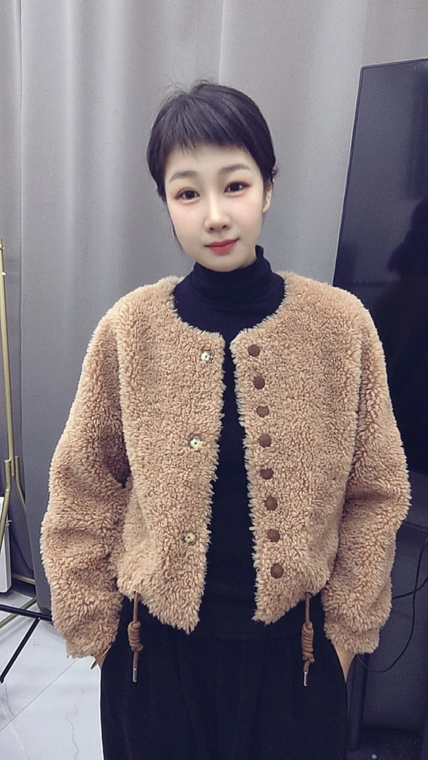 珊珊冬小个子女装百分百羊毛外套日常时尚百搭秋冬