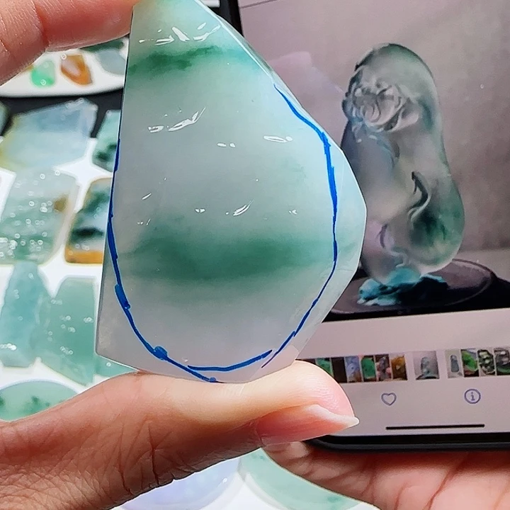 定制翡翠未镶嵌翡翠挂件