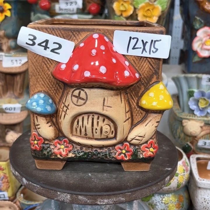 紫砂花盆粗陶材质多肉花盆