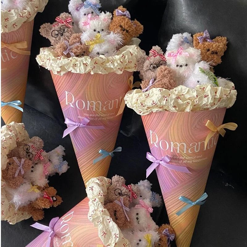 可爱小狗花束手工diy扭扭棒材料包生日礼物送女朋友闺蜜毕业花束