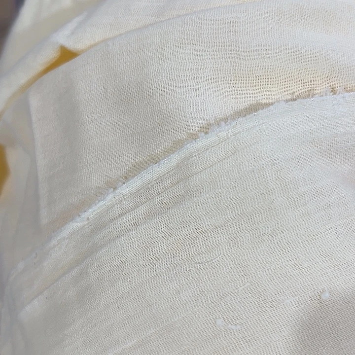 鲨****无纺布全棉双层纱米色2m压平布头