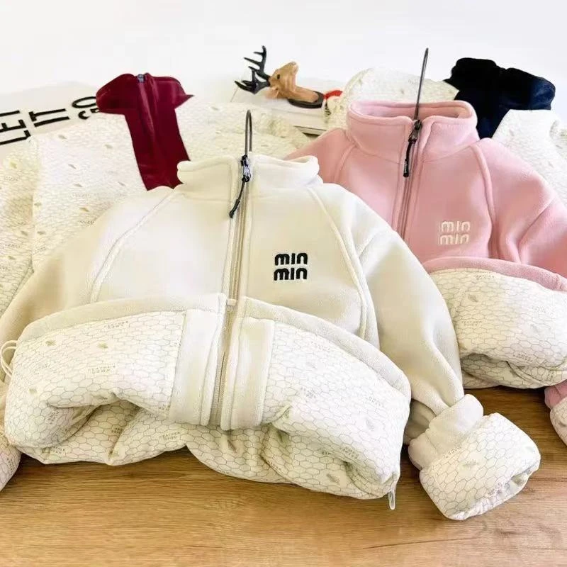 QIAERDE/洽尔德【高品质四合一超厚棉袄】男女童冬棉衣加厚校服神器