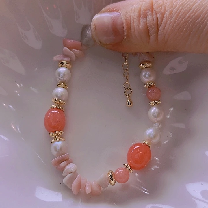 淡水珍珠手绳合金