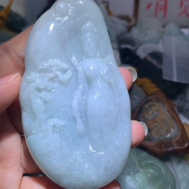 翡翠未镶嵌颈饰保真天然A货翡翠