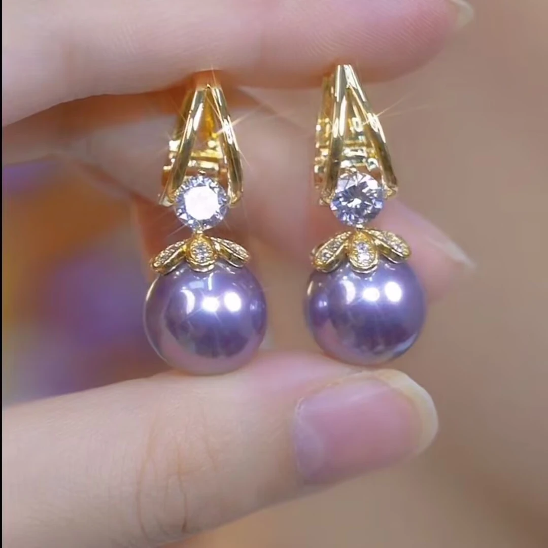 铜合金合成锆石耳饰 繁花似锦-法式轻奢百搭高级定制优雅气质49号