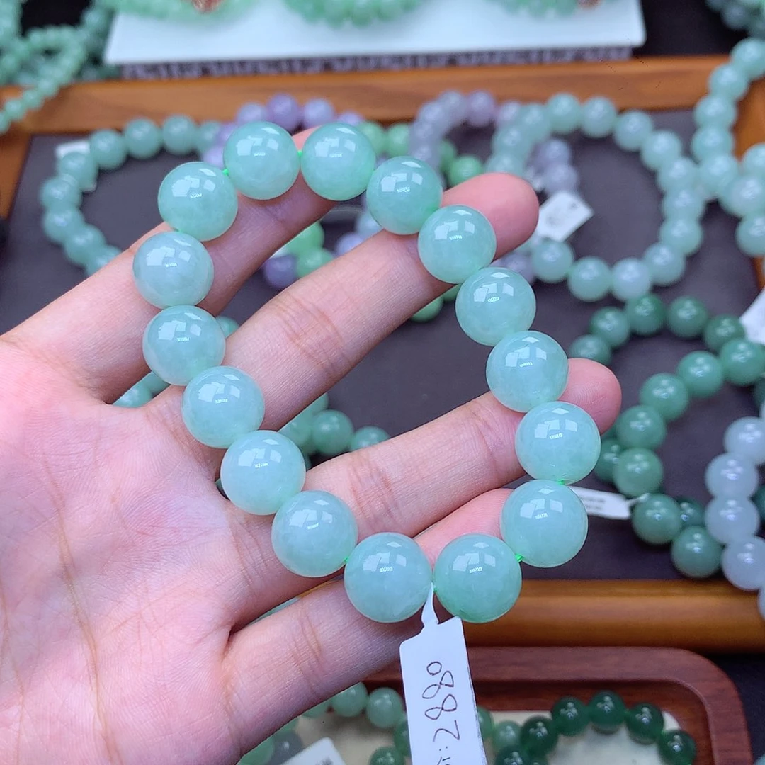 逆***行翡翠未镶嵌毛衣链