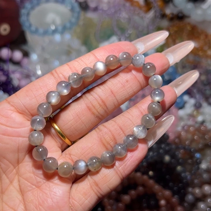 水晶手链未镶嵌奶茶月光石