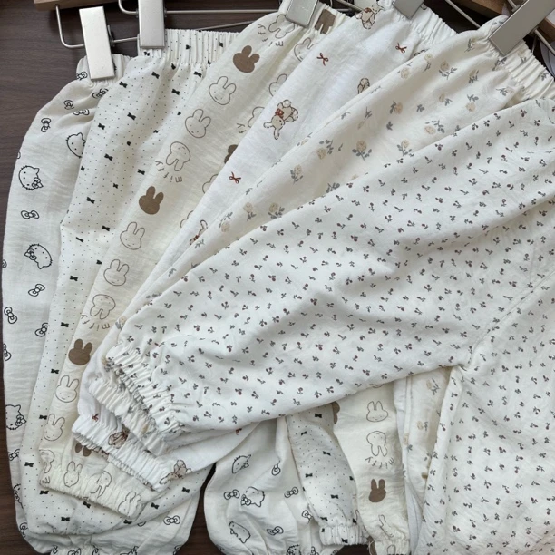 女宝碎花多色超软薄款防蚊裤