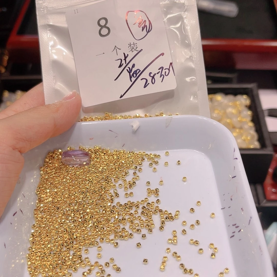 紫晶珠宝半成品银S925镀金镶嵌8