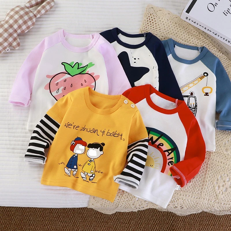 儿童内衣上衣全棉打底衫男女童长袖童装单件t恤小孩衣服新款纯棉