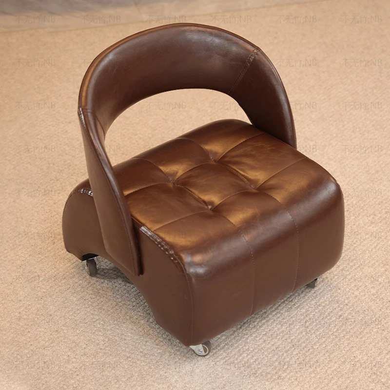 【加高正版溜溜凳】客厅家用单人休闲沙发椅椅子靠背椅小凳子矮凳HC