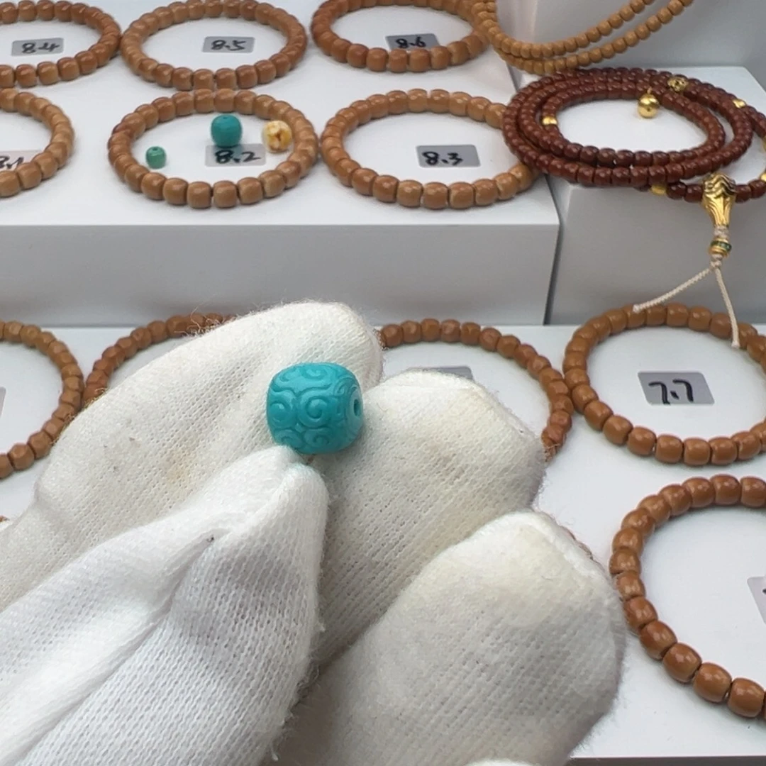 星***辰橄榄核手串8.4mm原矿松