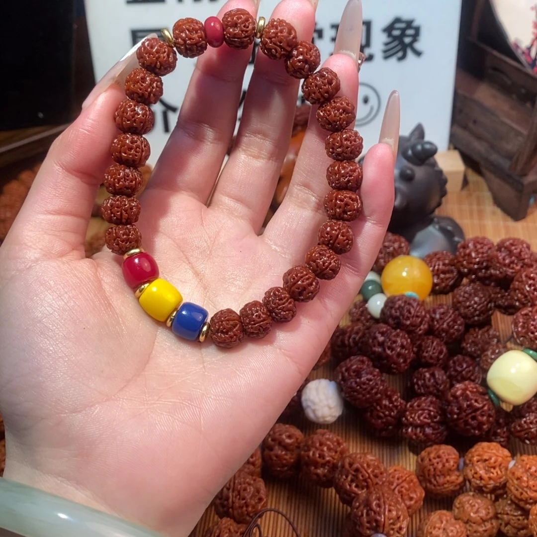 金刚菩提吊坠溒*单圈玉三颗配饰