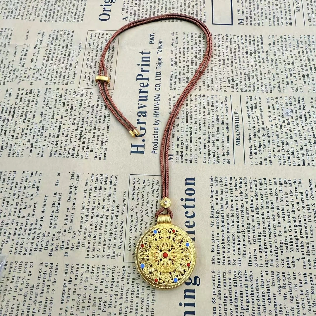 编绳八宝罗盘项链