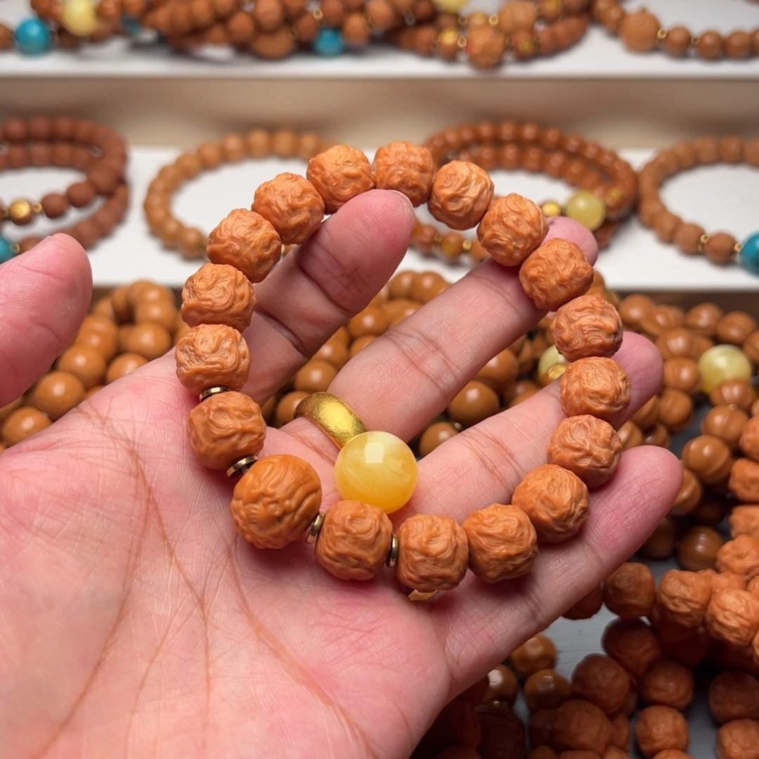 一***花猴头核桃手串游龙