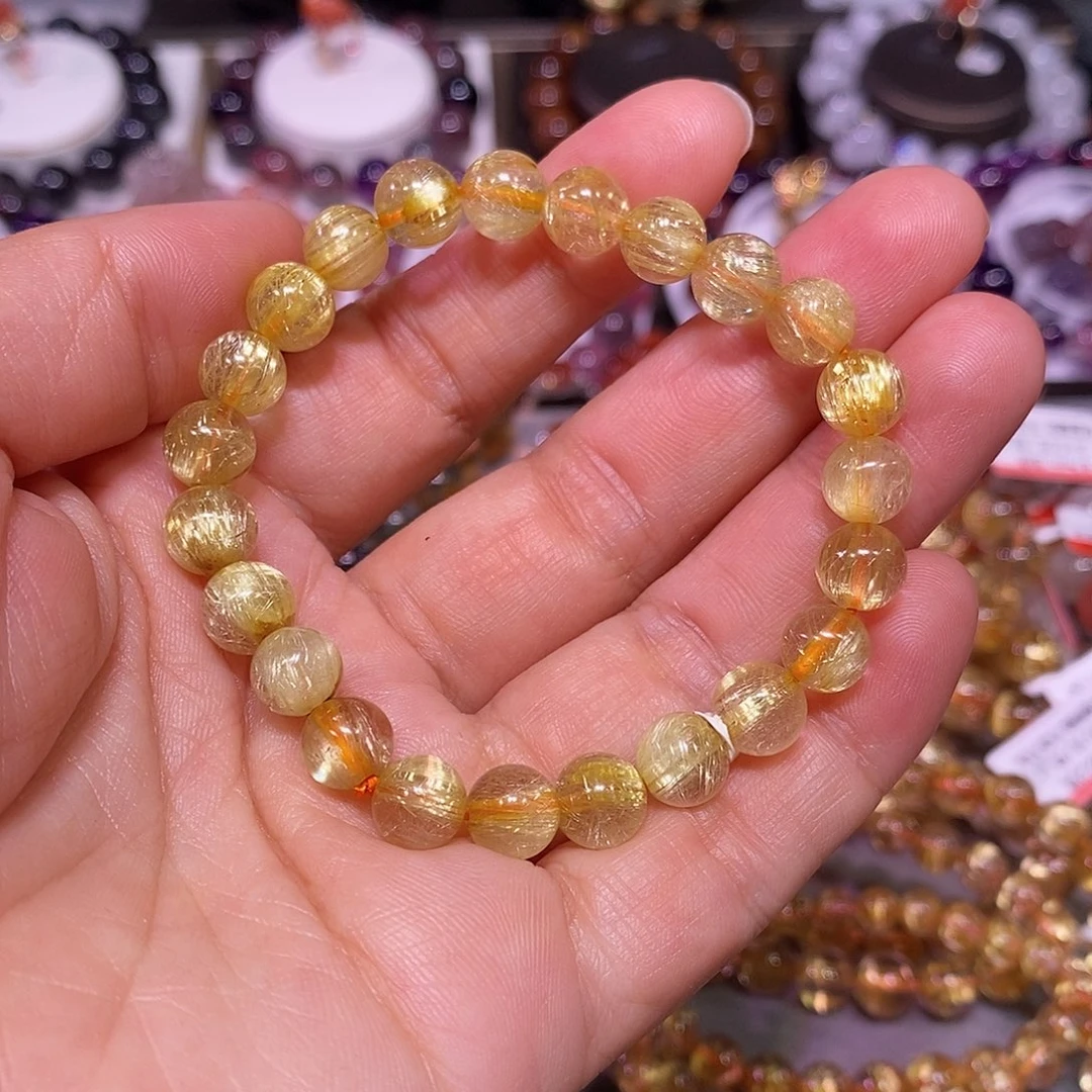 未镶嵌手链水晶金发晶8