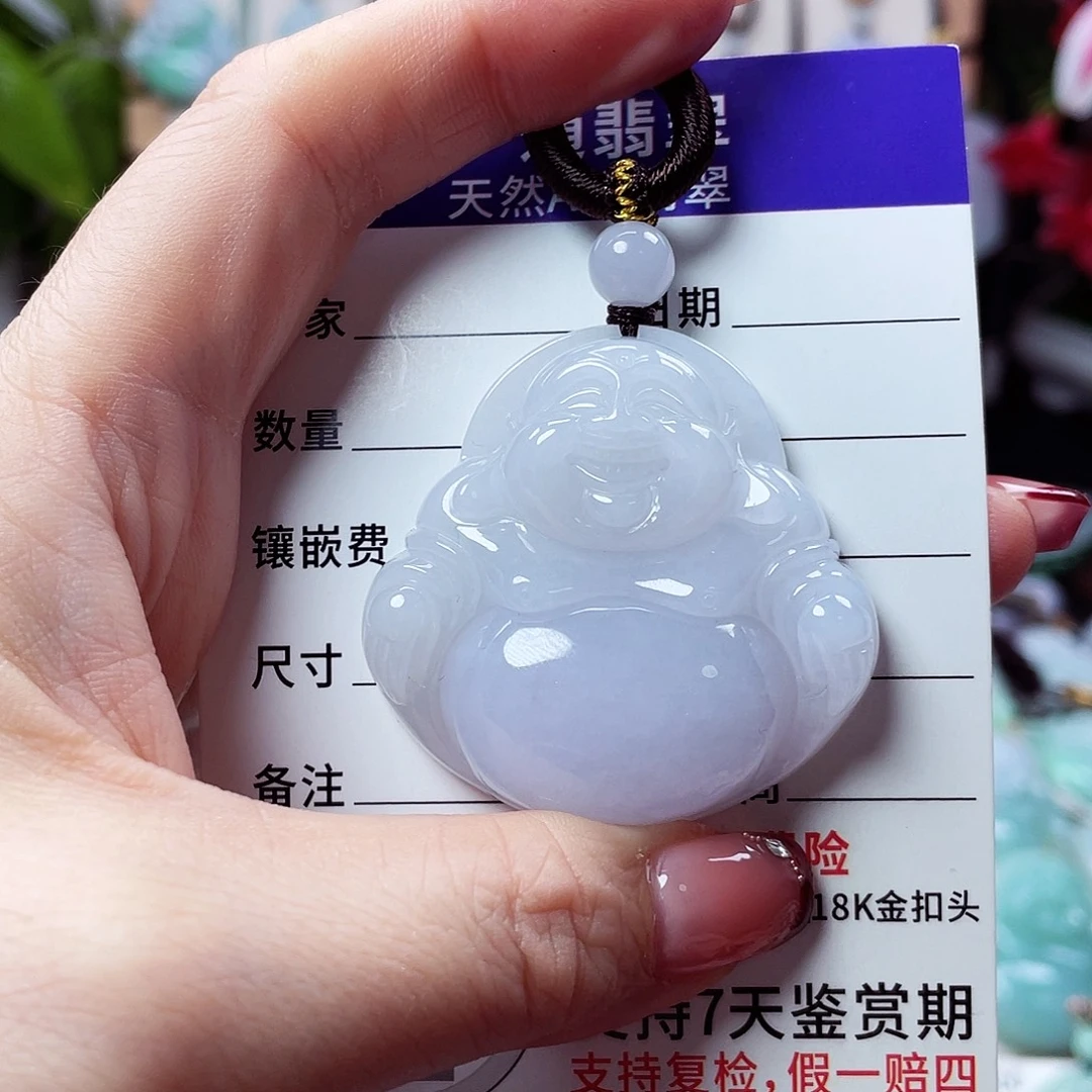 翡翠未镶嵌颈饰佛公42