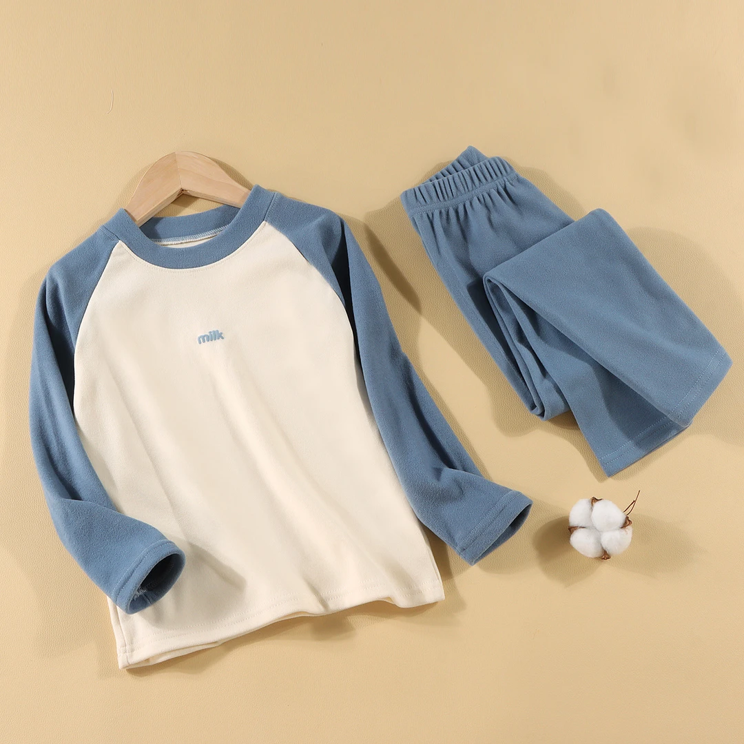 【专享】儿童德绒内衣套装男女童秋衣秋裤秋冬中大童宝宝保暖