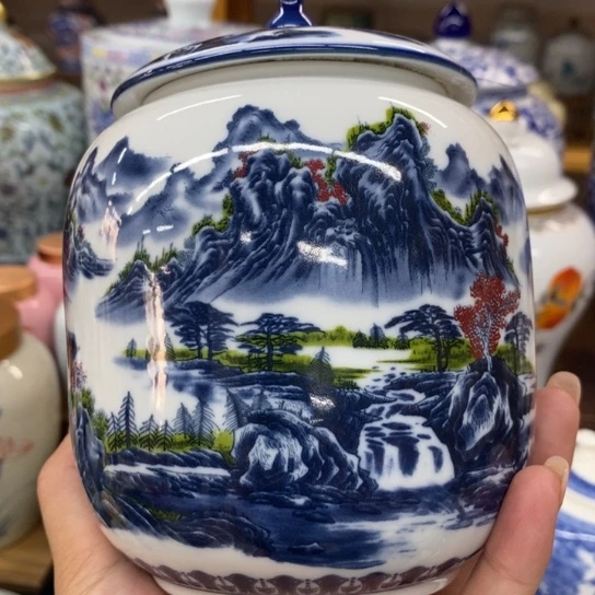 瓷片陶瓷茶叶罐密封罐