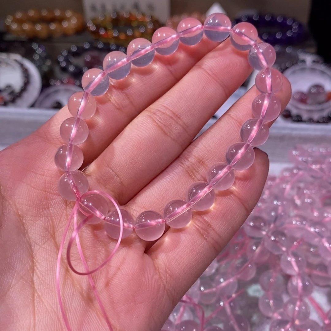 水晶手串未镶嵌?**奶粉水晶8+