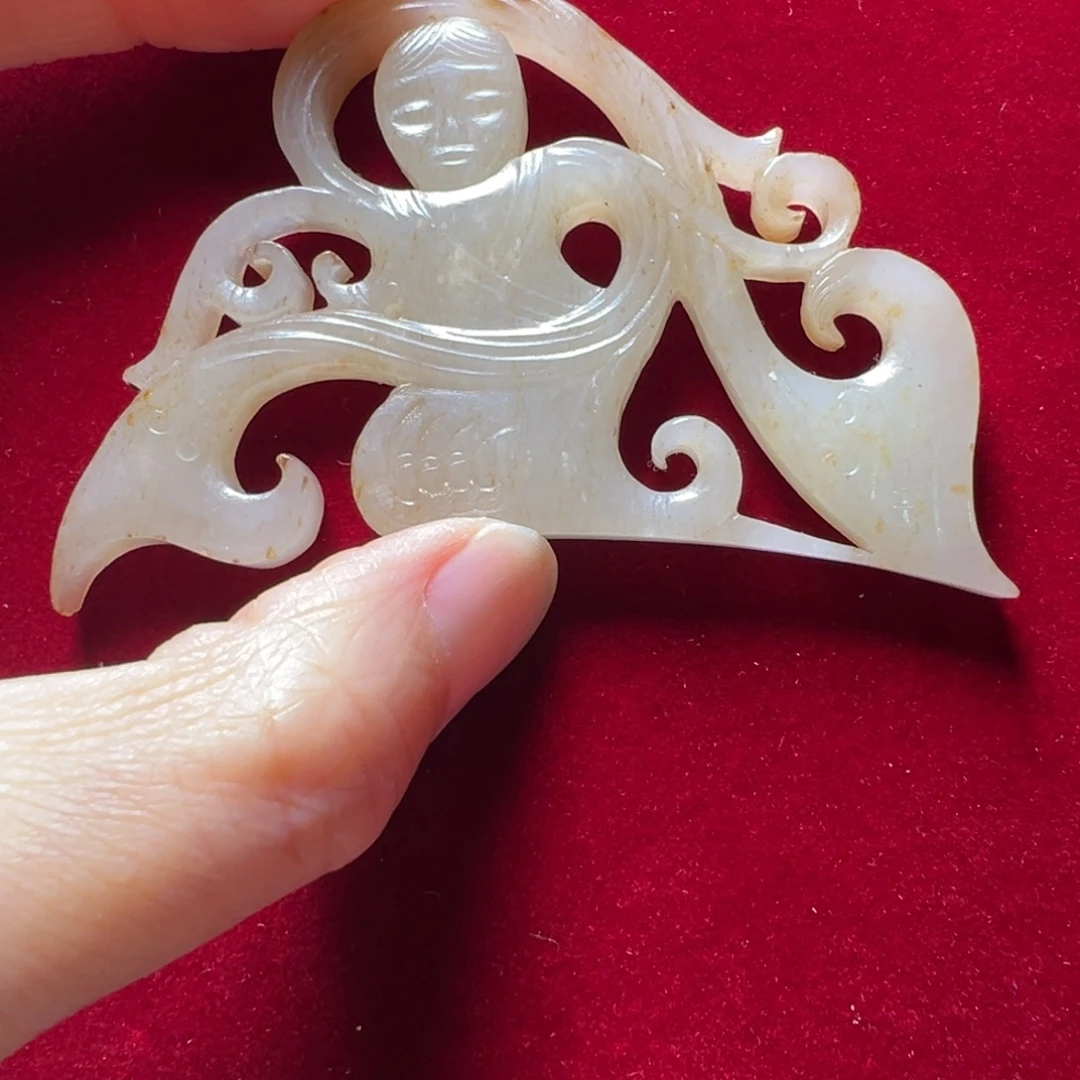木***头和田玉（白玉）未镶嵌挂件